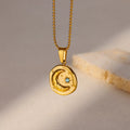 Gold Star Moon Necklace