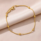 Gold Bead Anklet