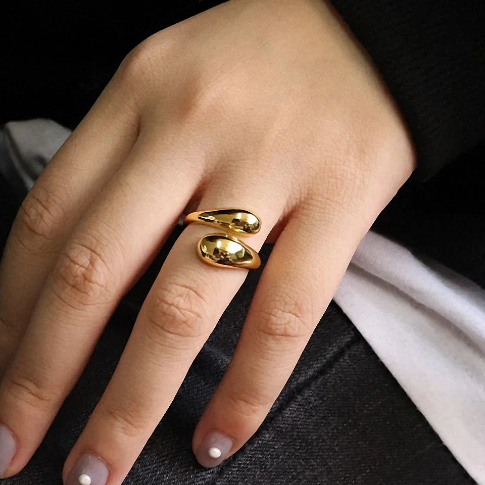Gold Feather Ring