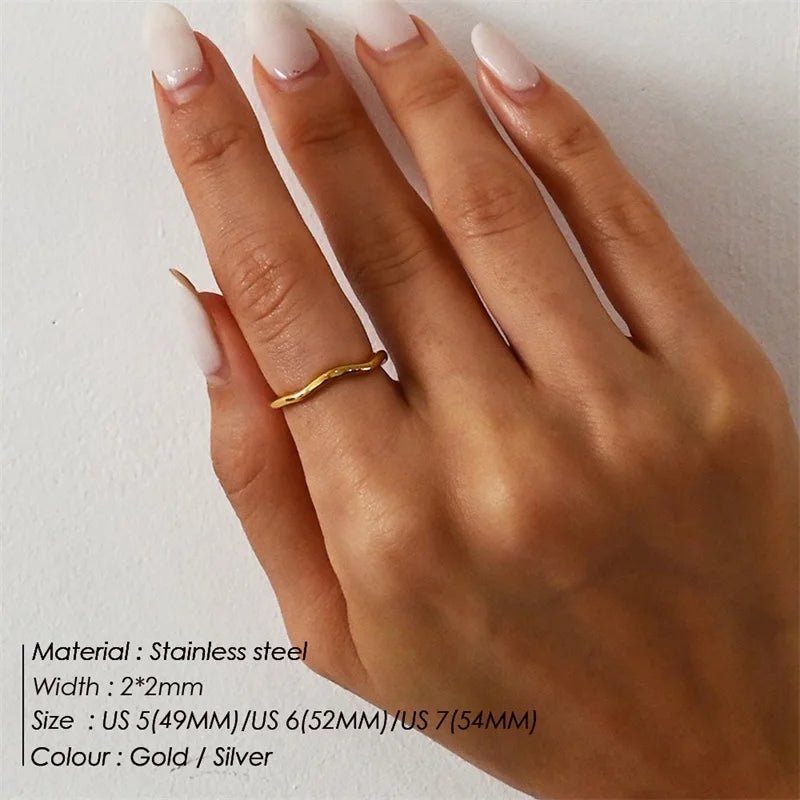 Gold Wave Ring