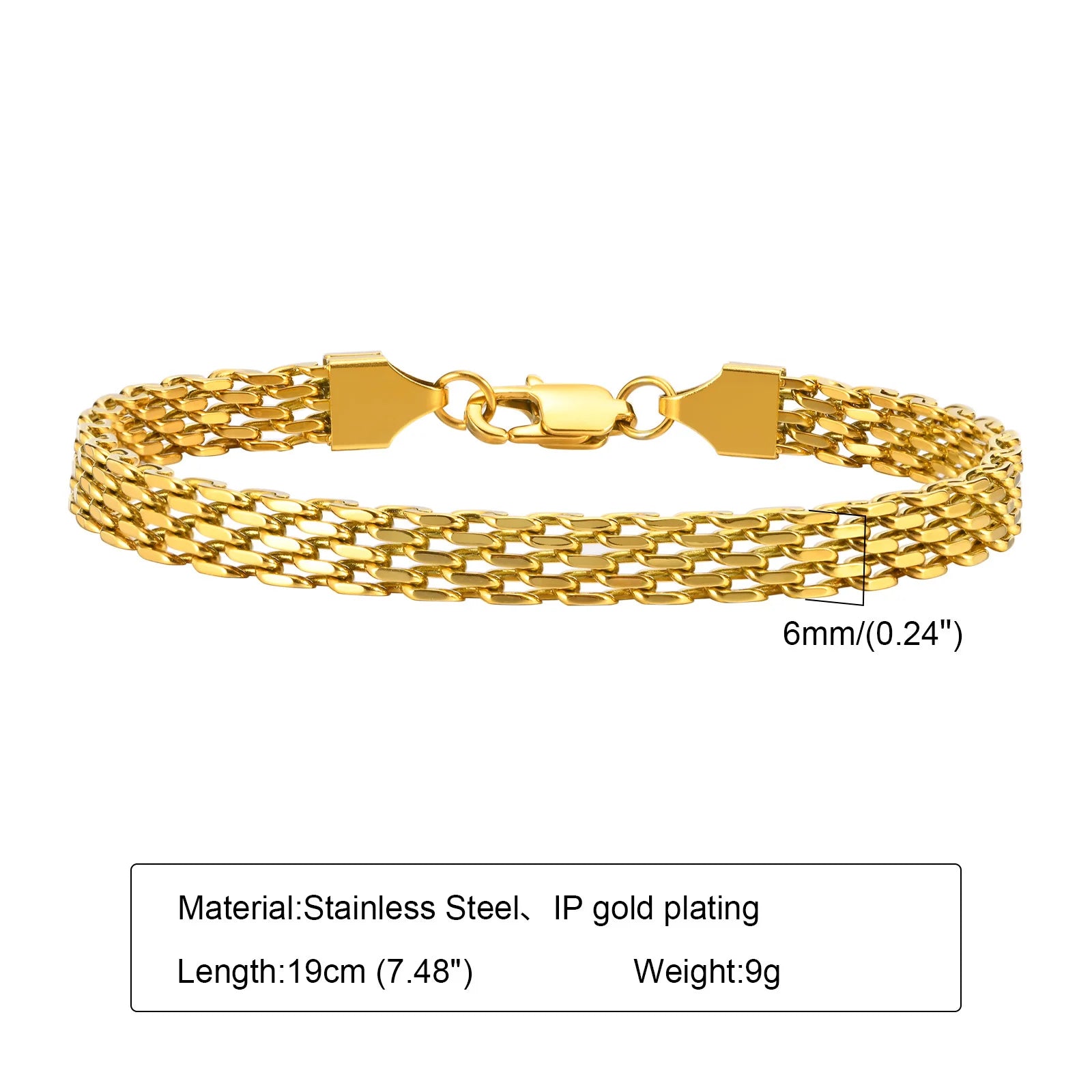18K Gold Chunky Link Bracelet
