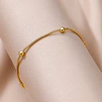 Gold Bead Anklet