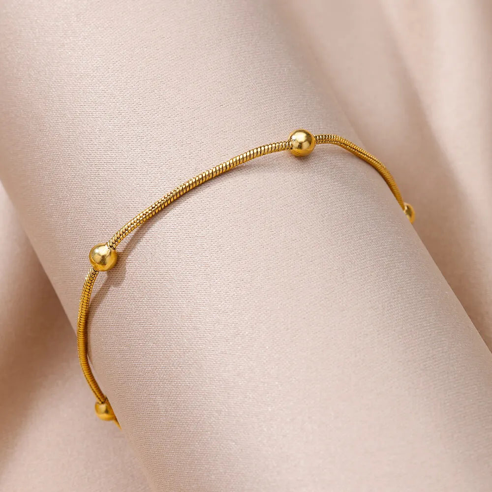 Gold Bead Anklet
