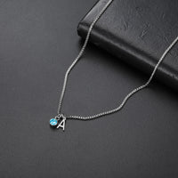 Custom Birthstone Initial Necklace