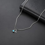 Custom Birthstone Initial Necklace