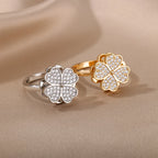 Clover Rotating Anxiety Ring