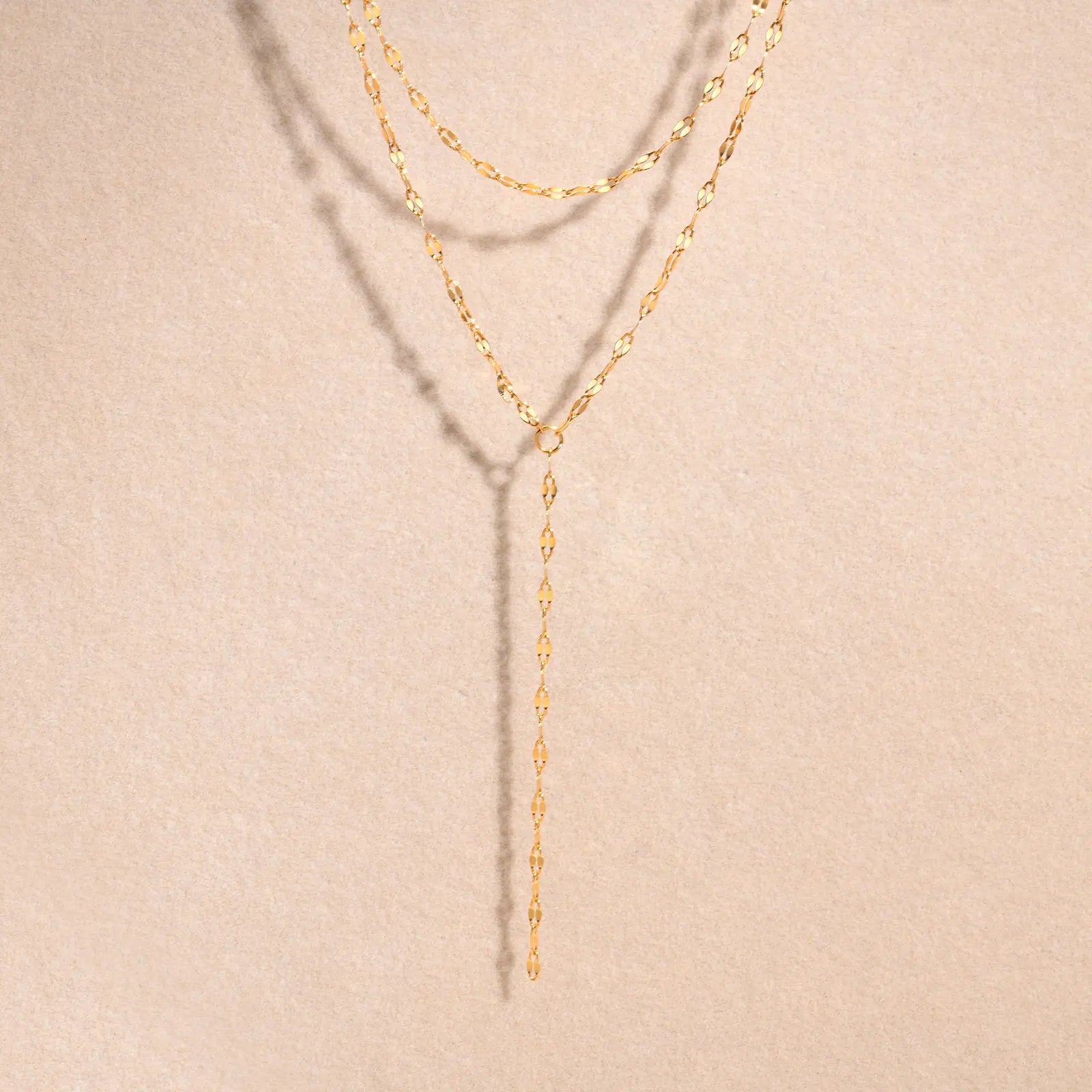 Gold Fringe Chain Necklace
