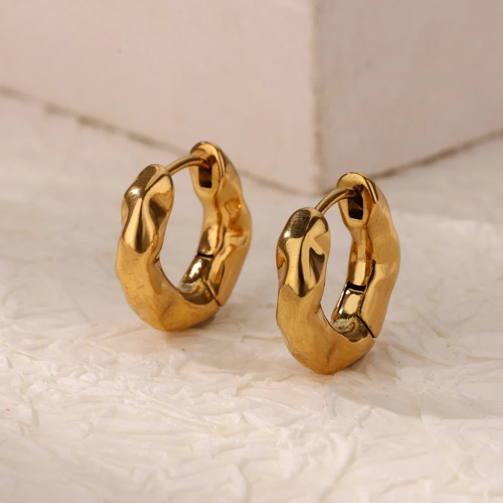 Gold Geometric Hoop Earrings