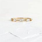 Horse Eye Crystal Gold Ring