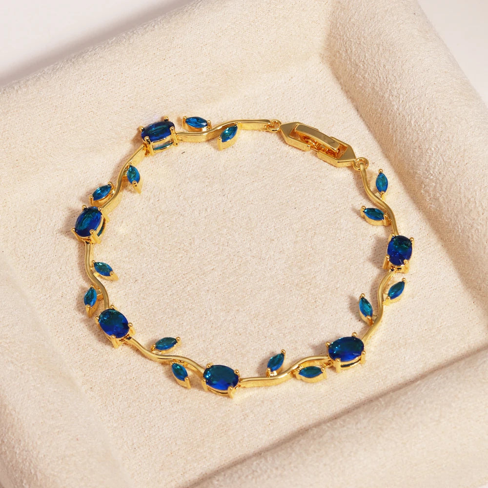 Tulip Flower Zircon Bracelet