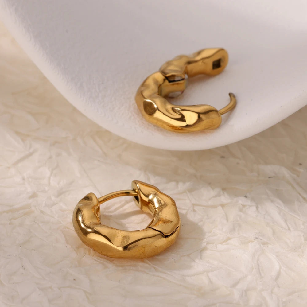 Gold Geometric Hoop Earrings