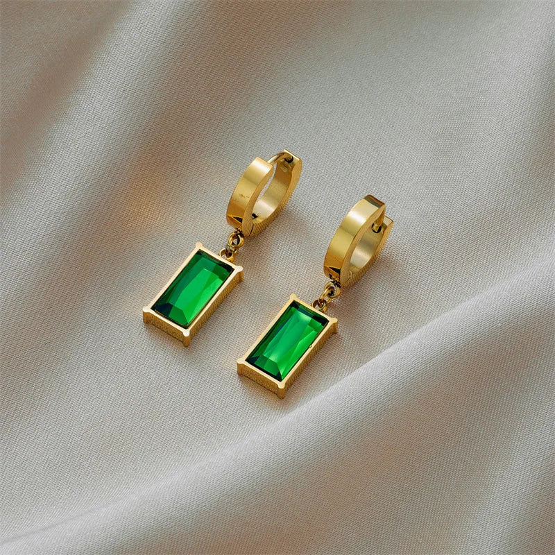 Gold Green Zircon Set