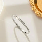 Shell Zircon Bangle Bracelet