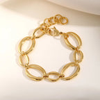 Elliptical Gold Bracelet