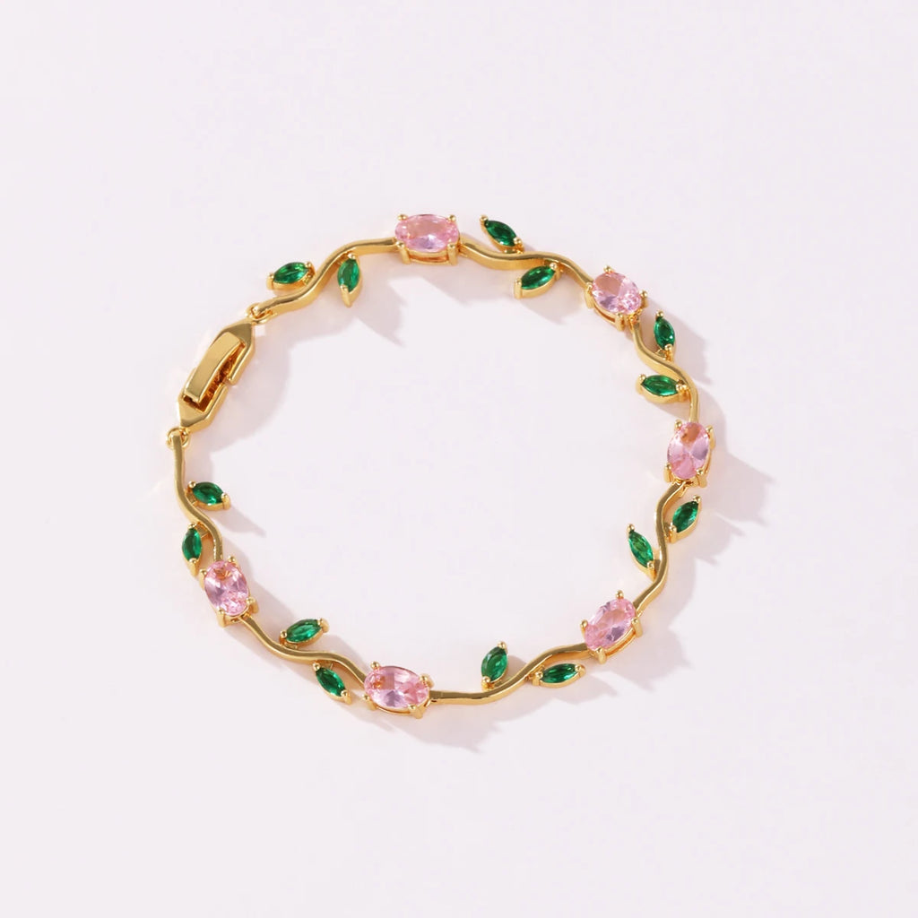 Tulip Flower Zircon Bracelet