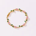 Tulip Flower Zircon Bracelet