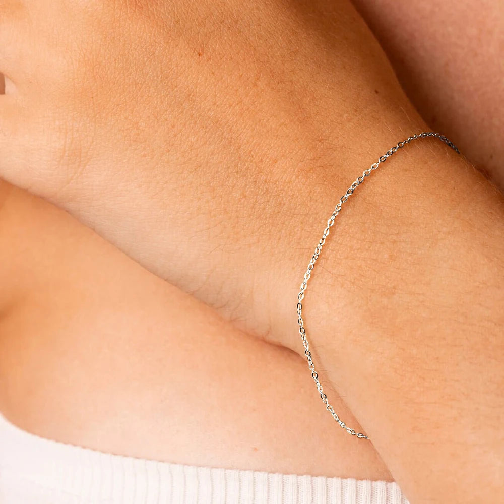 Silver Layered Chain Bracelet