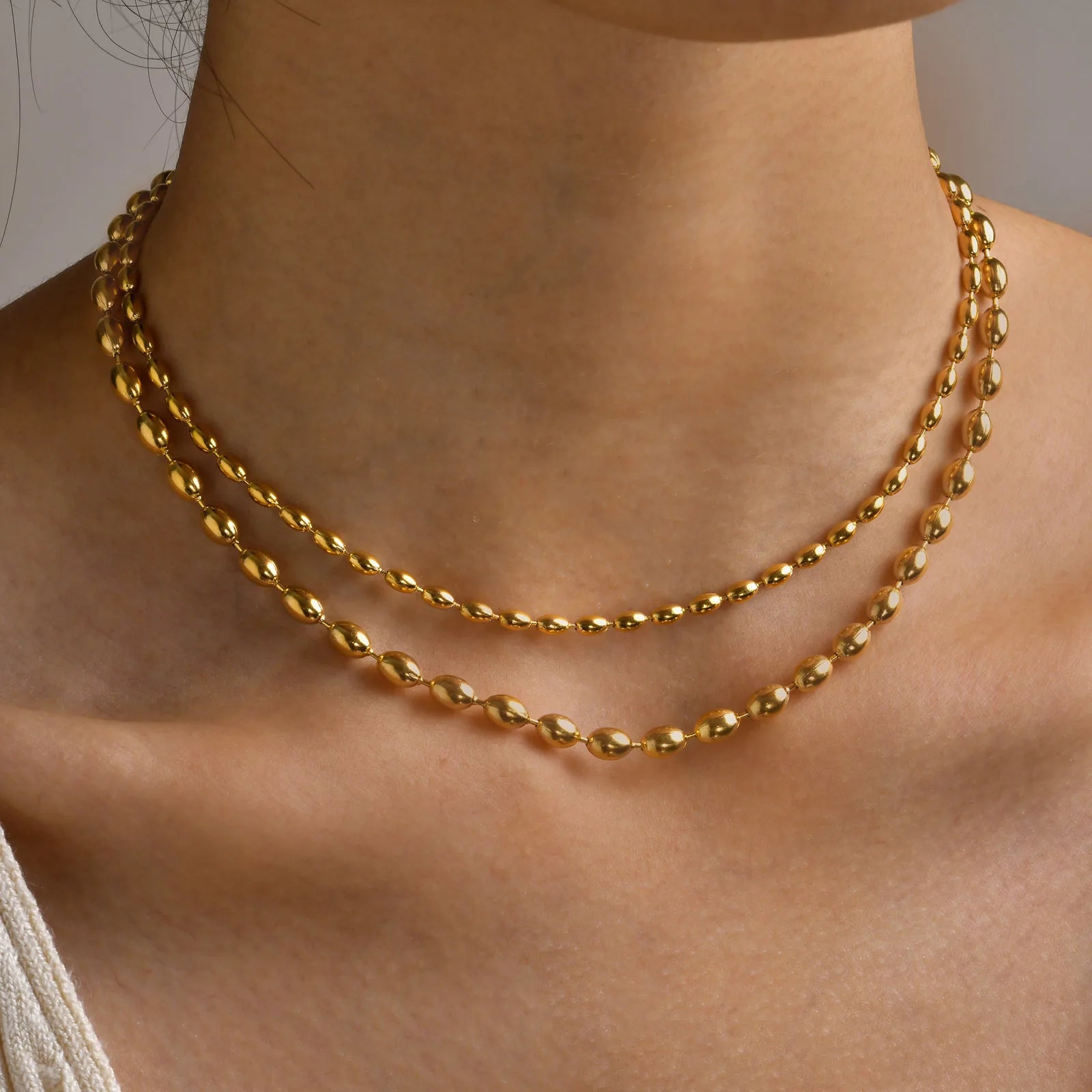 Gold Beads Chain Choker
