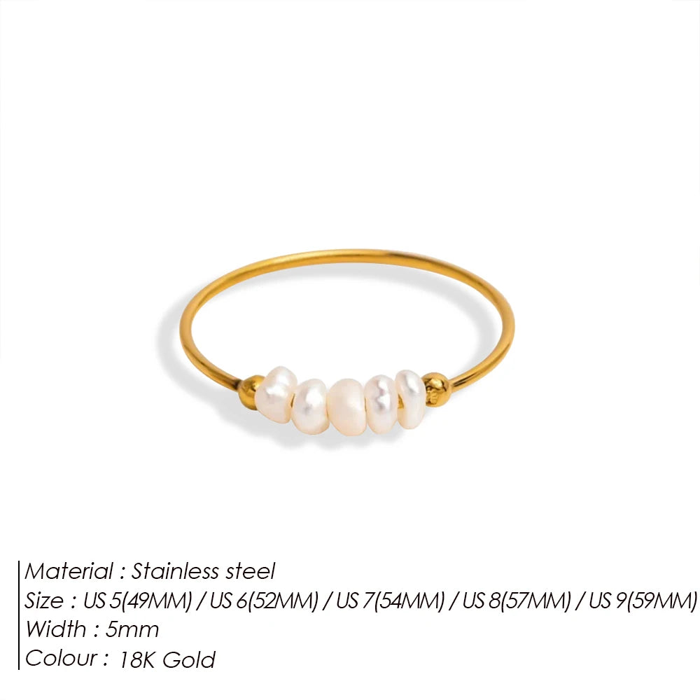 Gold Pearl Ring