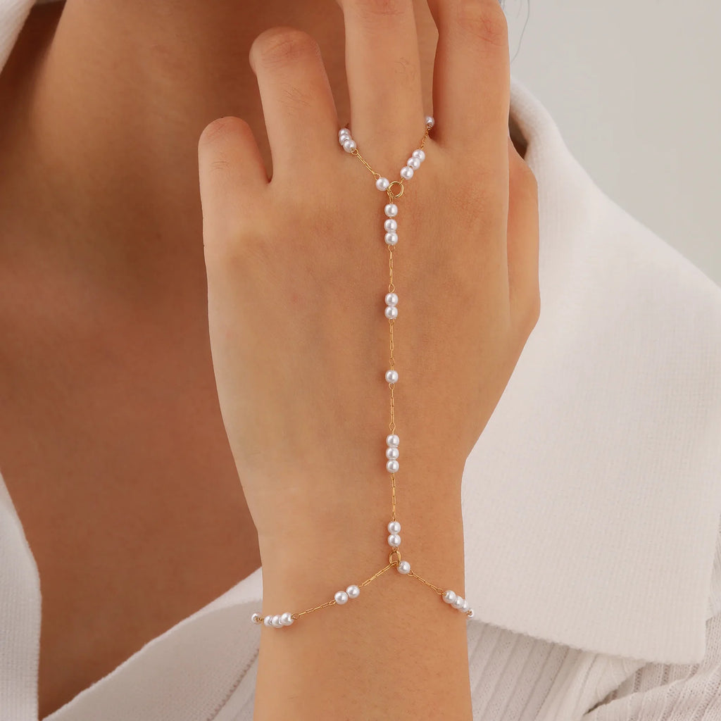 Gold Hand Chain Ring Bracelet